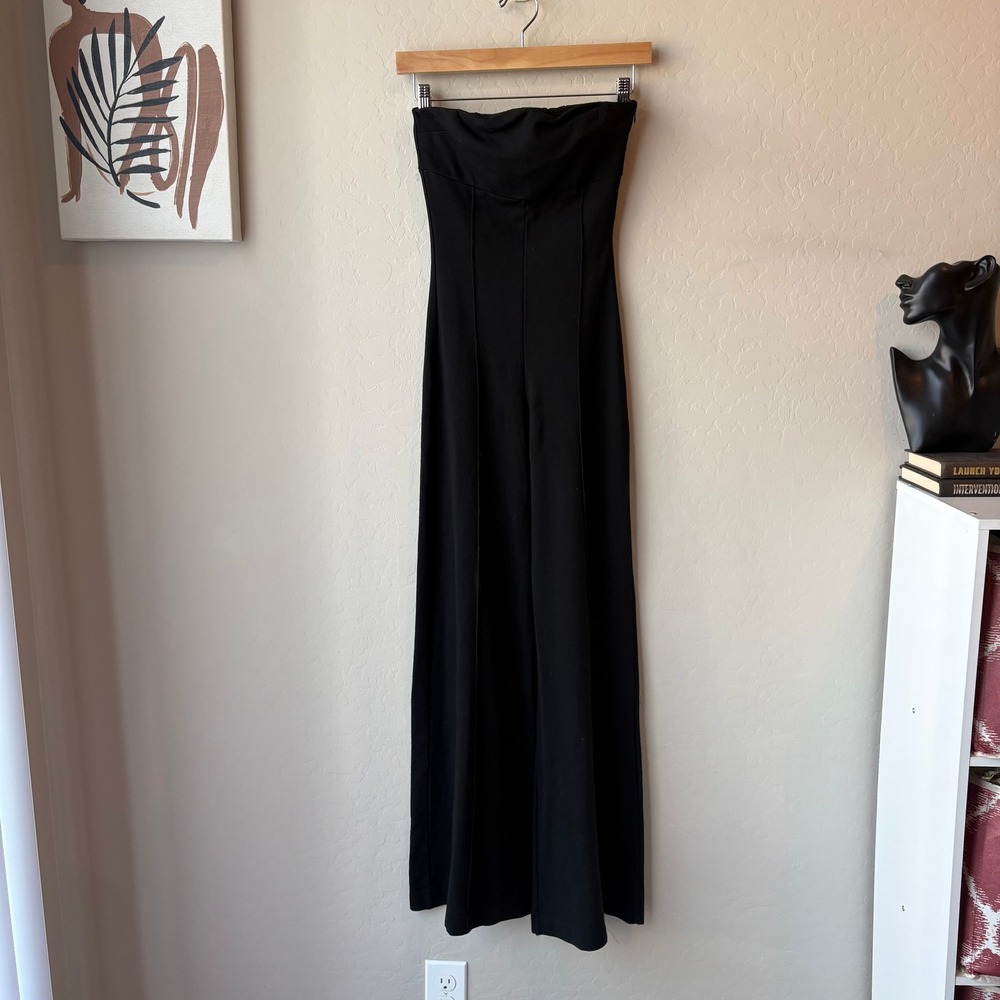 Ripley Rader Los Angeles Black Strapless Wide Leg Ponte Jumpsuit Size 1